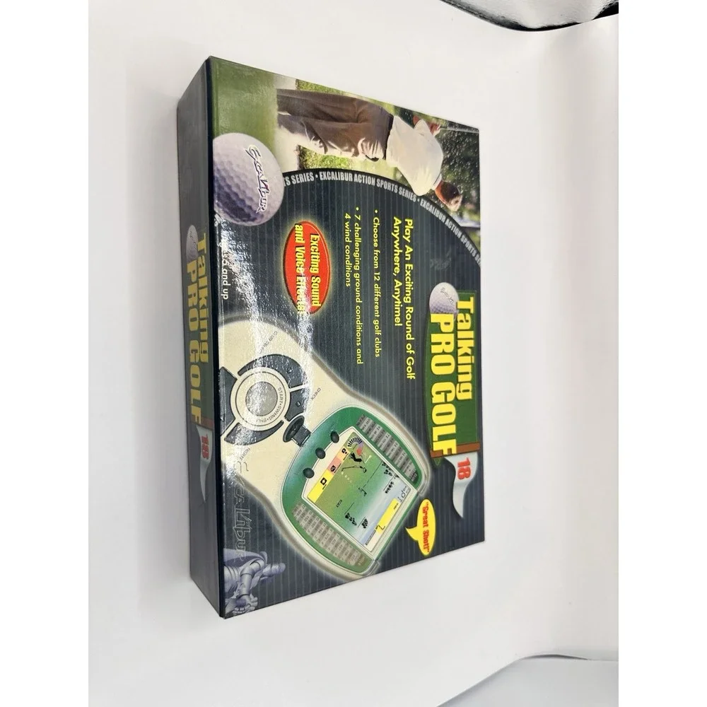 Talking Pro Golf Game Model 383 Excalibur Handheld Sounds Works Great !!!! Clean